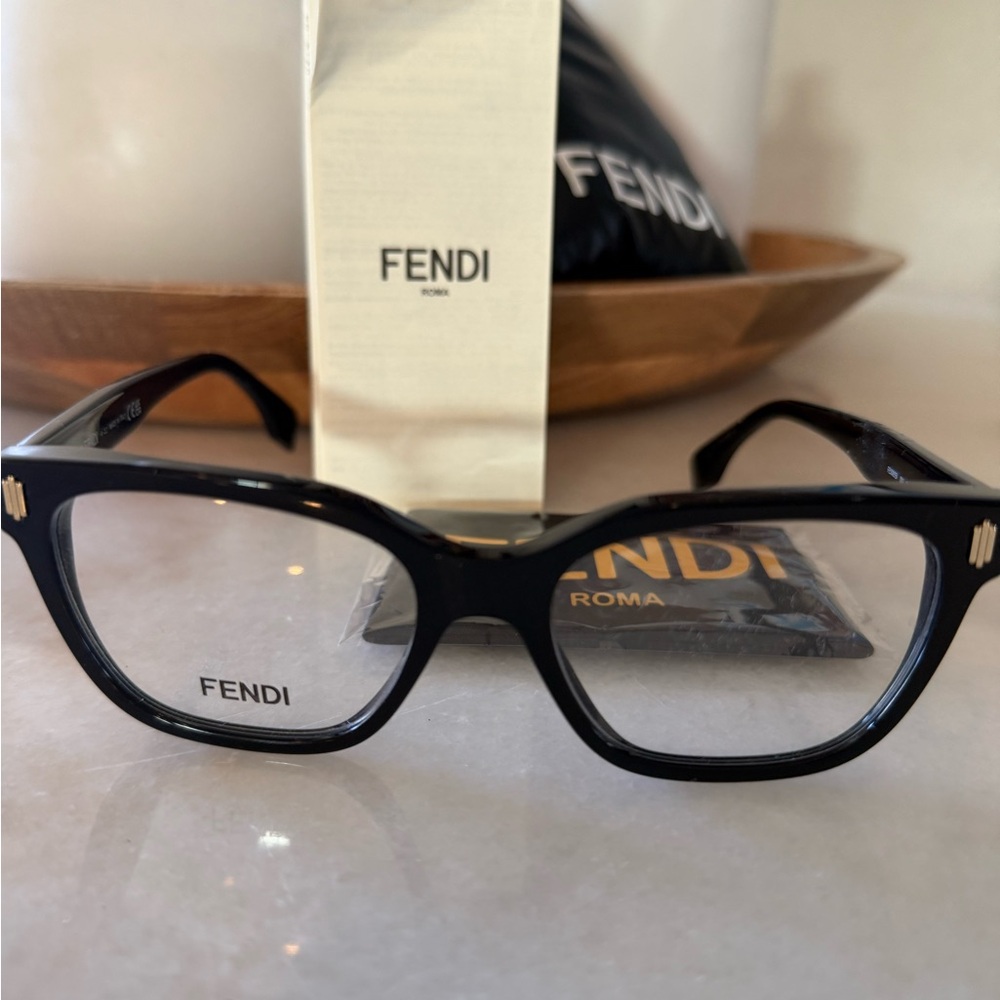 Fendi Eyeglasses Black with gold!